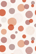 Papel de parede bolinhas laranja moderno — imagem 2