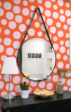 Papel de parede pontos rabisco laranja e branco — imagem 5