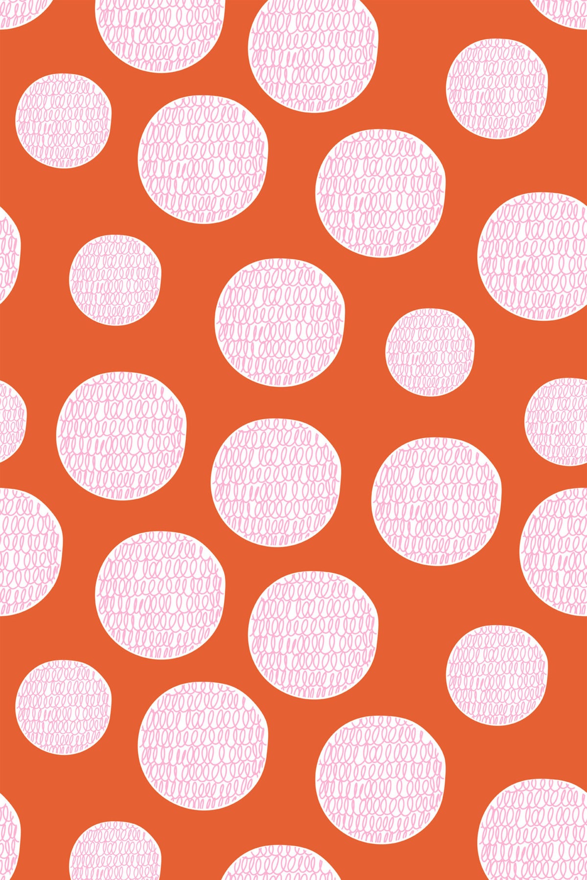 Papel de parede pontos rabisco laranja e branco — imagem 2