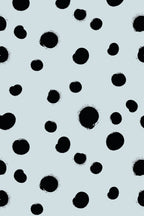 Papel de parede bolinhas azul e preto moderno — imagem 2