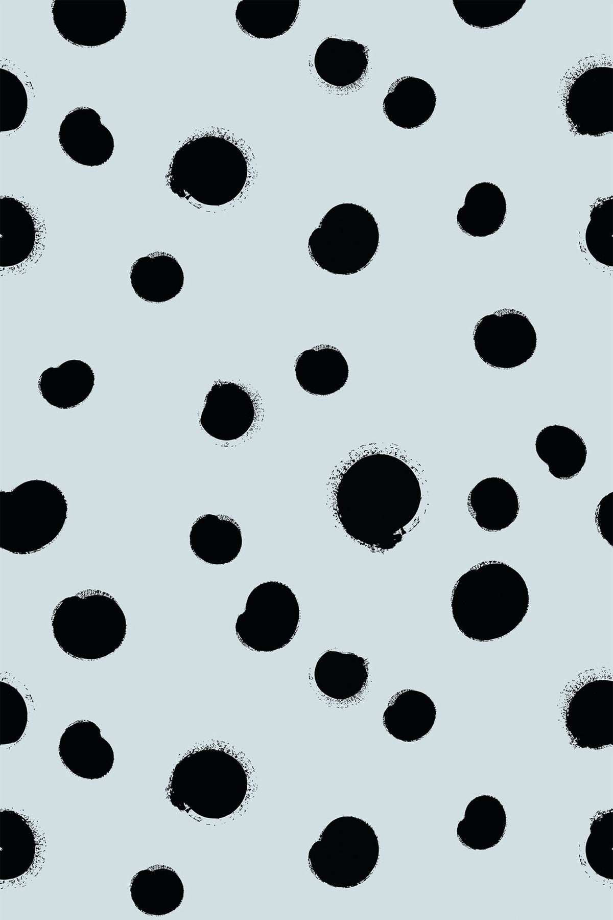 Papel de parede bolinhas azul e preto moderno — imagem 2