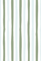 Papel de parede riscas onduladas verde-sage e azul — imagem 2