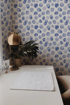 Papel de parede bolinhas azuis aquarela suave — imagem 4