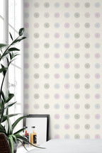 Papel de parede bolinhas pastel geométrico — imagem 5