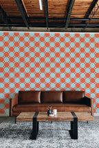 Papel de parede círculos retro laranja e azul — imagem 4