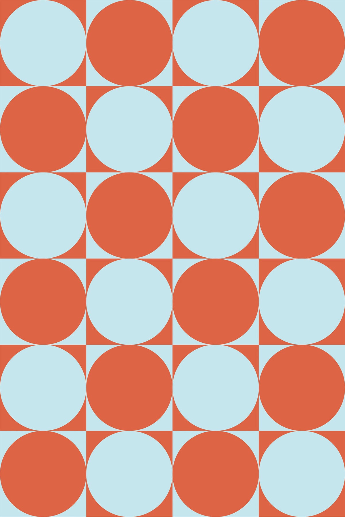 Papel de parede círculos retro laranja e azul — imagem 2