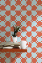 Papel de parede círculos retro laranja e azul — imagem 5