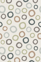 Papel de parede bolinhas dispersas bege e verde-azulado — imagem 2