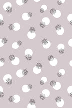 Papel de parede bolinhas rosa pó e branco — imagem 2