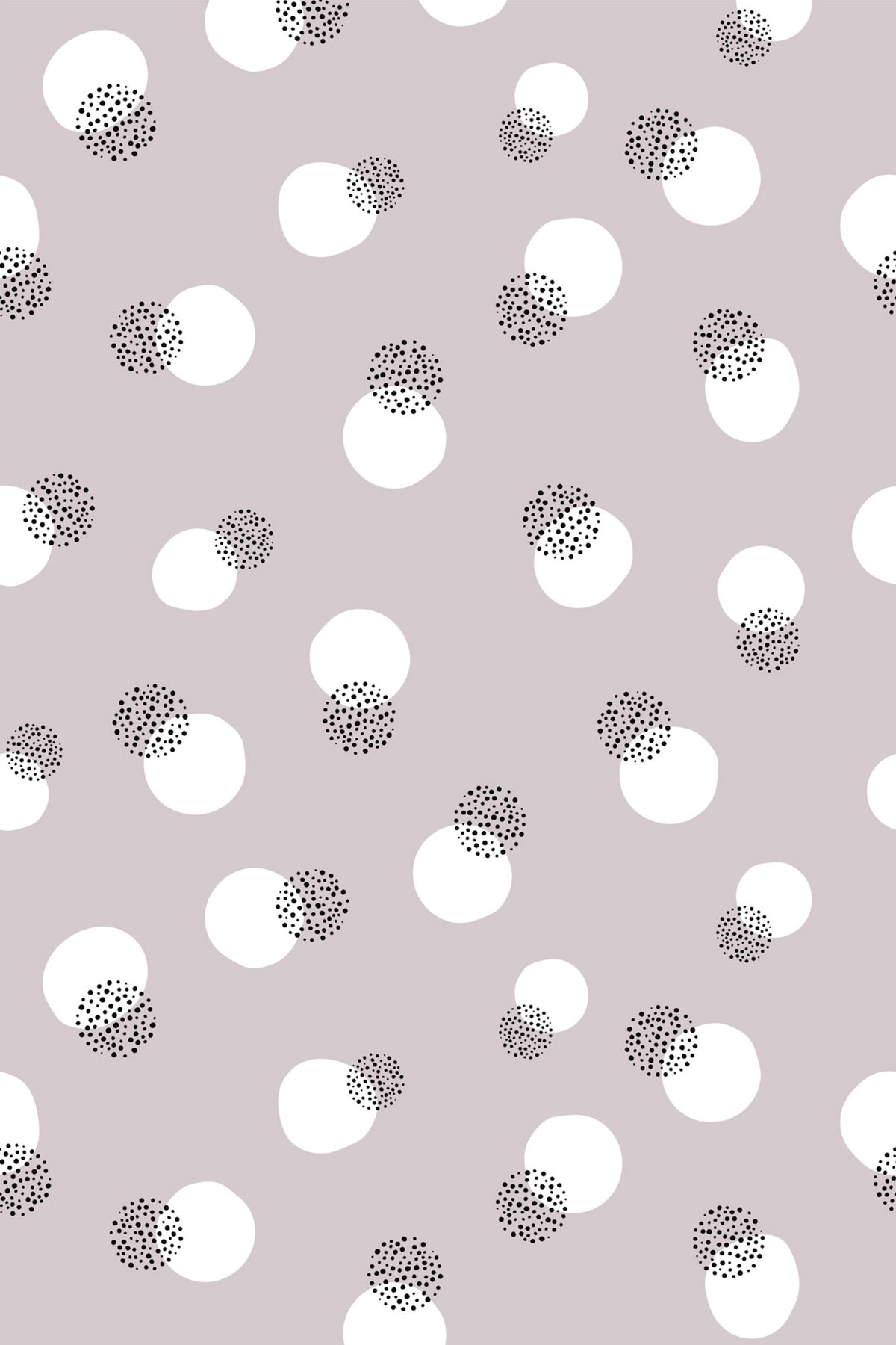 Papel de parede bolinhas rosa pó e branco — imagem 2