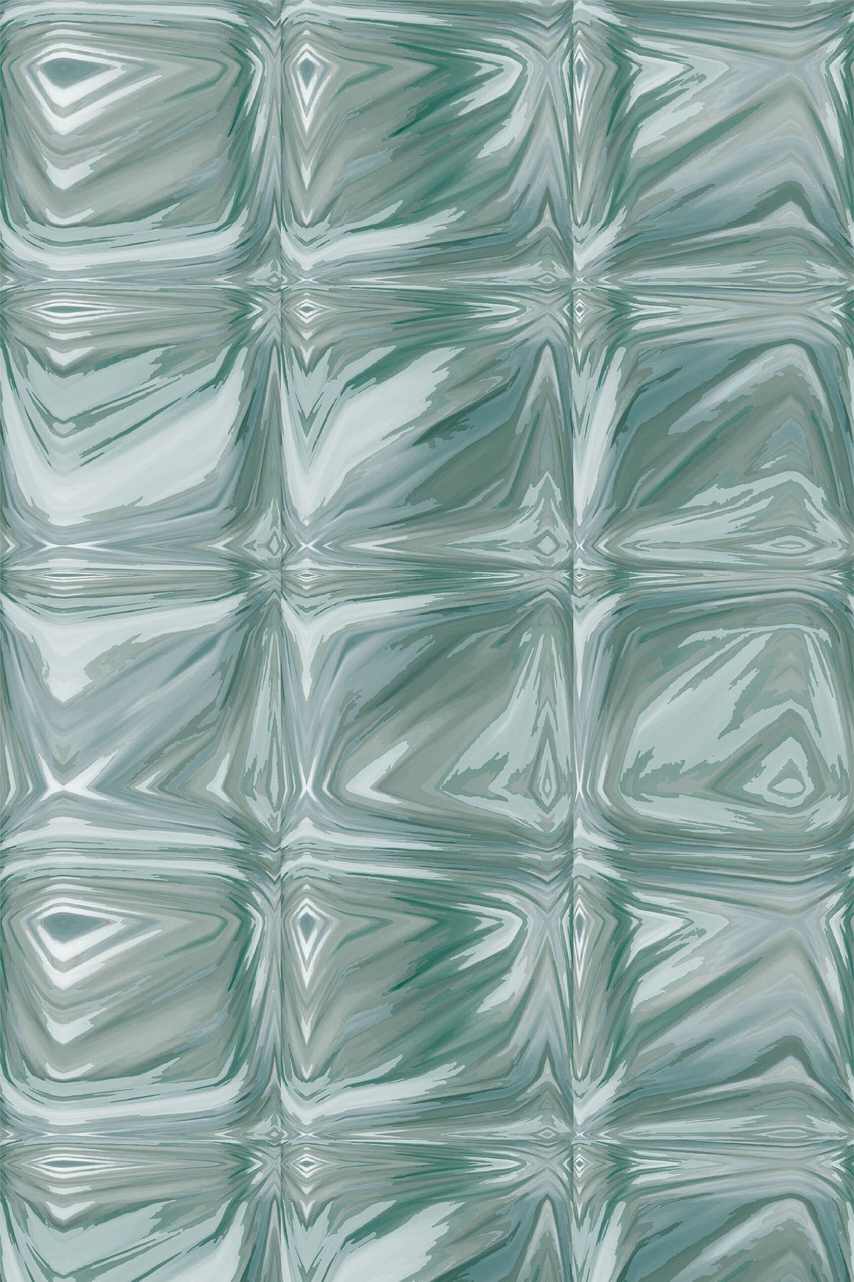 Papel de parede azul-petróleo estilo azulejo moderno — imagem 2