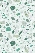 Papel de parede terrazzo verde menta moderno — imagem 2