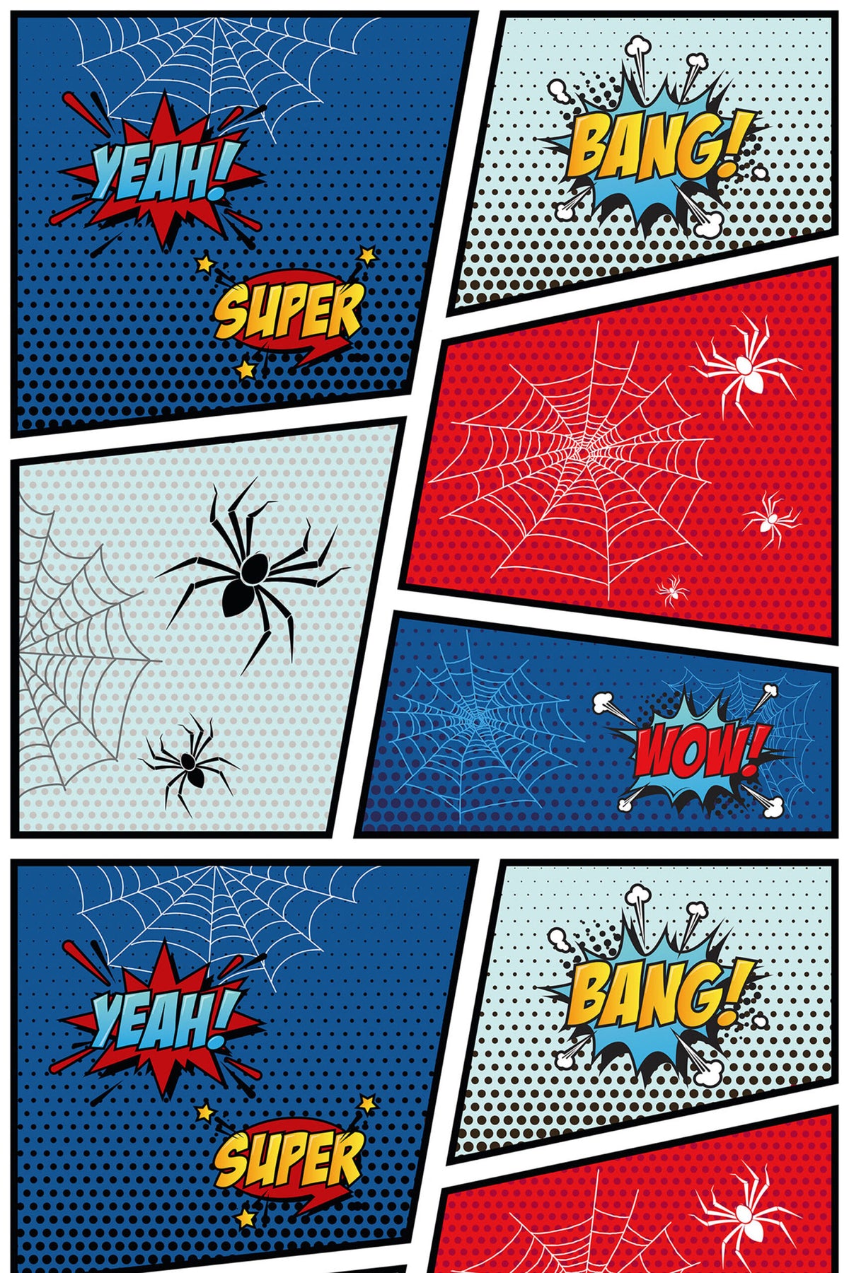 Papel de parede banda desenhada aranha azul e vermelho — imagem 2