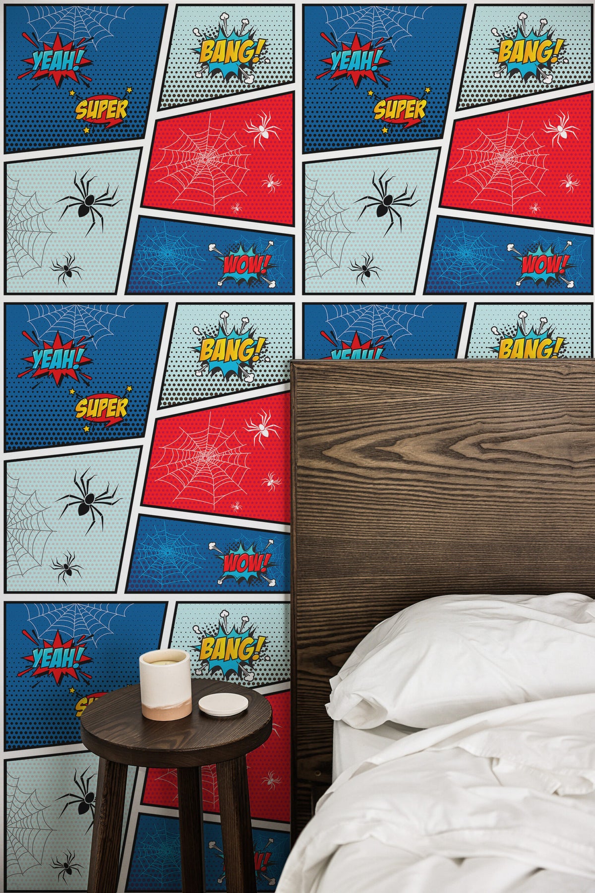 Papel de parede banda desenhada aranha azul e vermelho — imagem 3