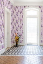 Papel de parede glicínias lilás fundo rosa suave — imagem 4