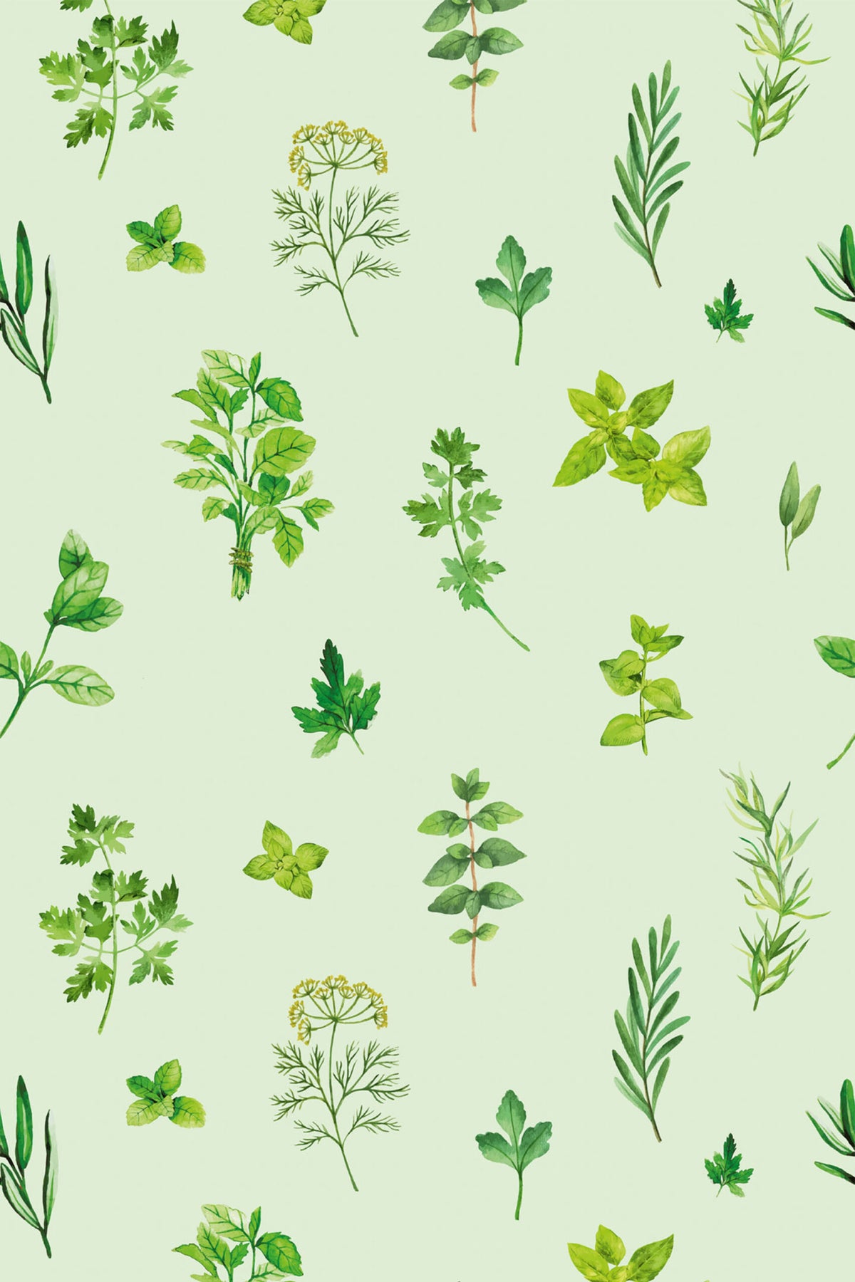 Papel de parede ervas silvestres verde suave — imagem 2