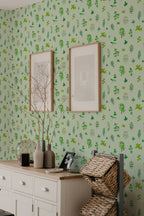 Papel de parede ervas silvestres verde suave — imagem 5