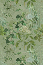 Papel de parede botânico folhagem verde sage — imagem 2