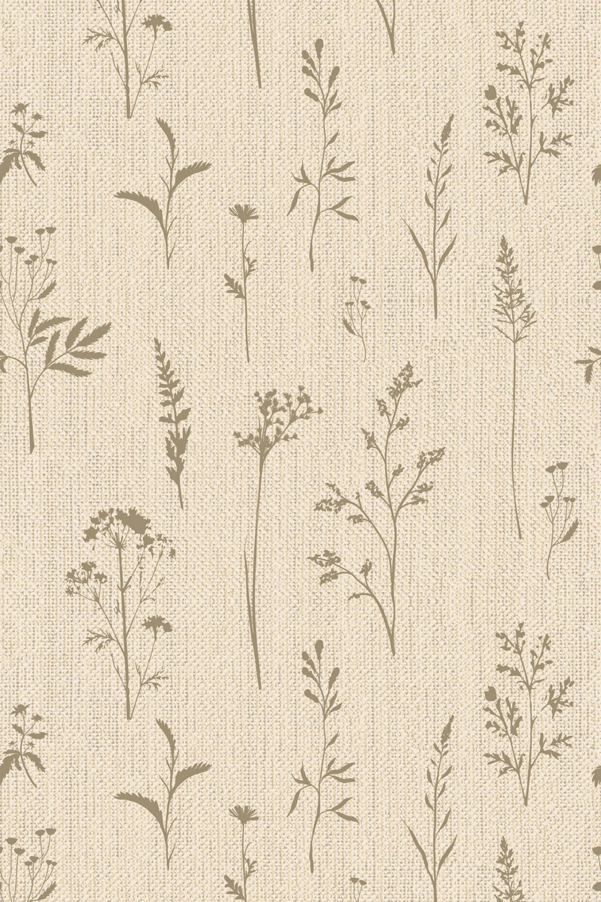 Papel de parede floral wildflower estilo natural bege — imagem 2