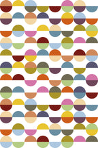 Papel de parede meios círculos coloridos retro — imagem 2