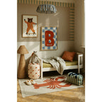 Faixa decorativa floral bege e verde suave