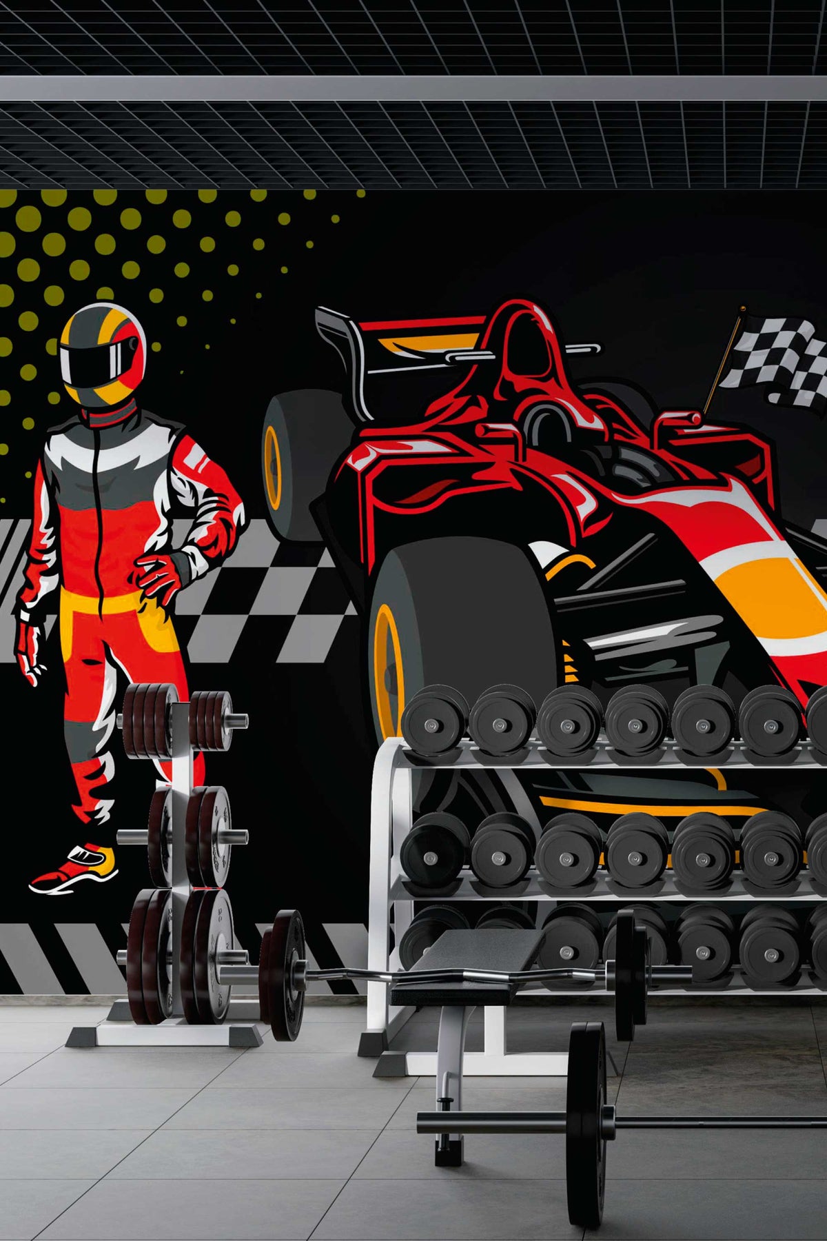 Mural de parede corrida de Fórmula 1 moderno — imagem 3