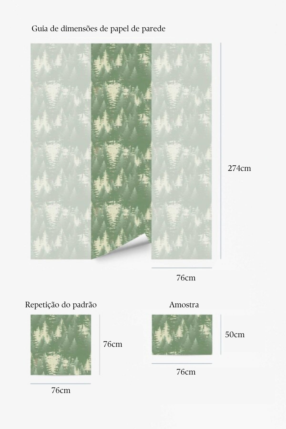 Papel de parede floresta verde-sálvia natural — imagem 5