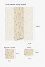 Papel de parede floral wildflower estilo natural bege — imagem 5