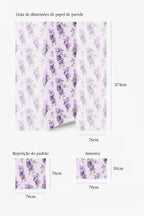Papel de parede glicínias lilás fundo rosa suave — imagem 5