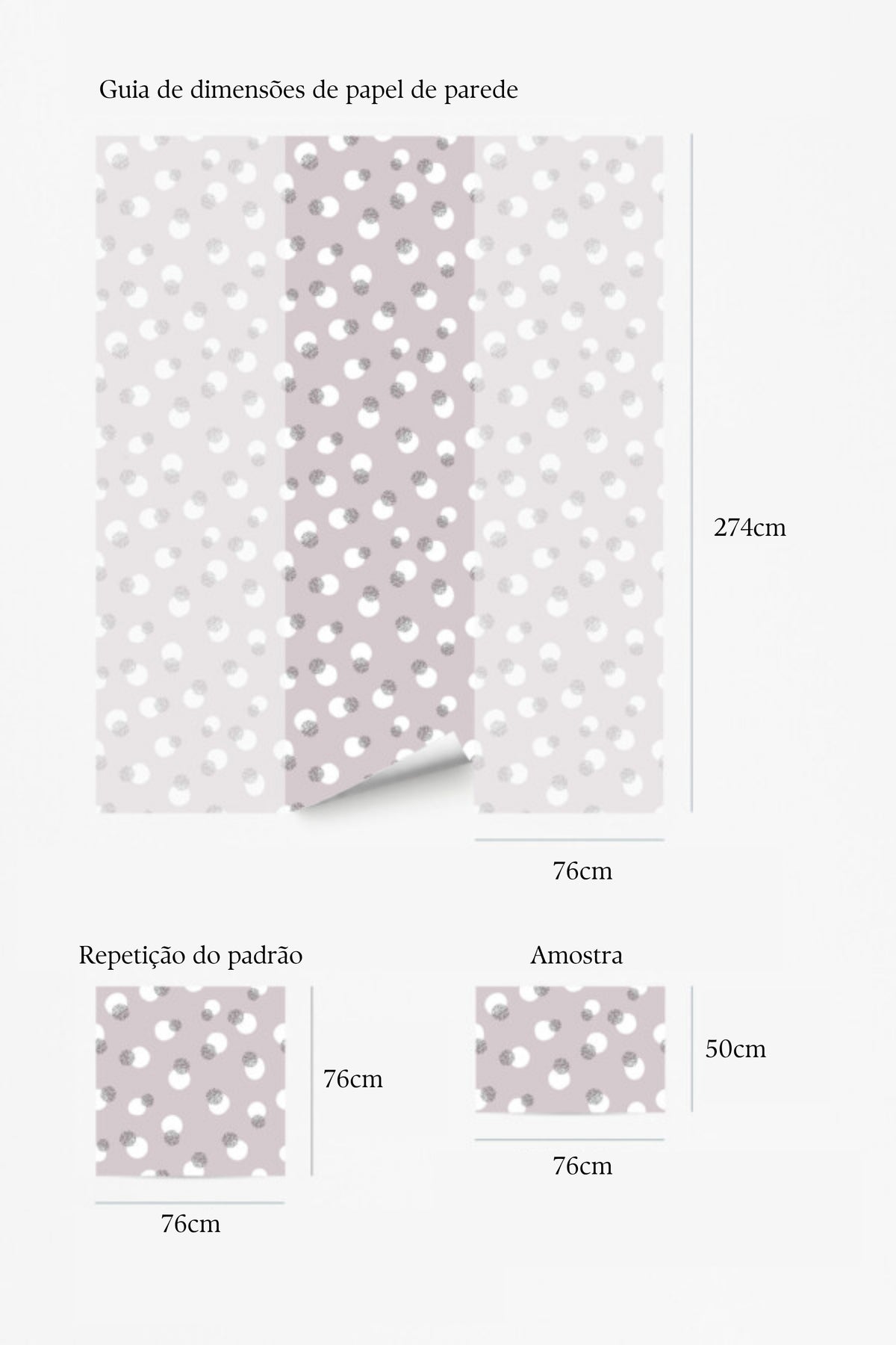 Papel de parede bolinhas rosa pó e branco — imagem 5