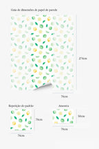 Papel de parede citrinos aquarela tropical — imagem 5