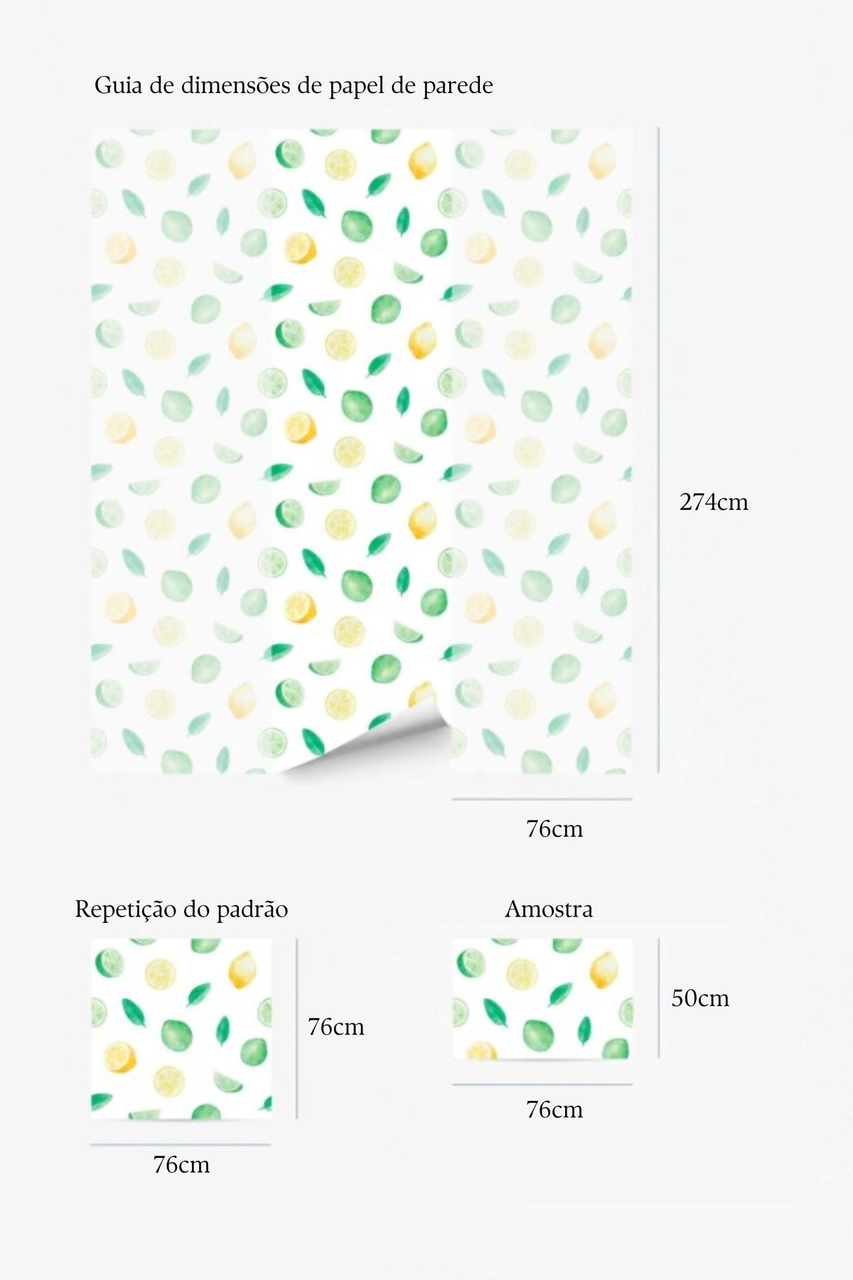 Papel de parede citrinos aquarela tropical — imagem 5