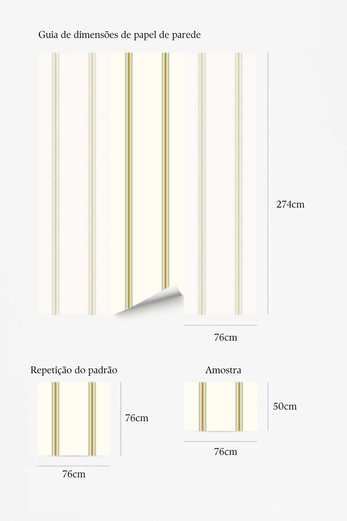 Papel de parede riscas bege e mostarda minimalista — imagem 6