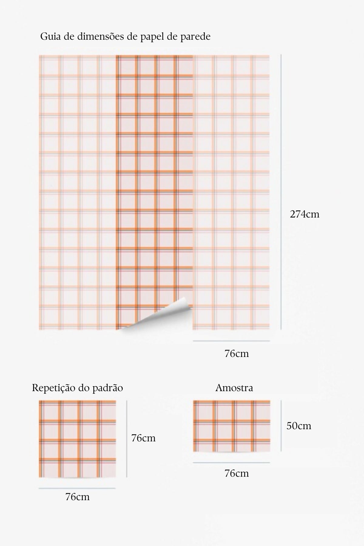 Papel de parede xadrez laranja e branco estilo vintage — imagem 5