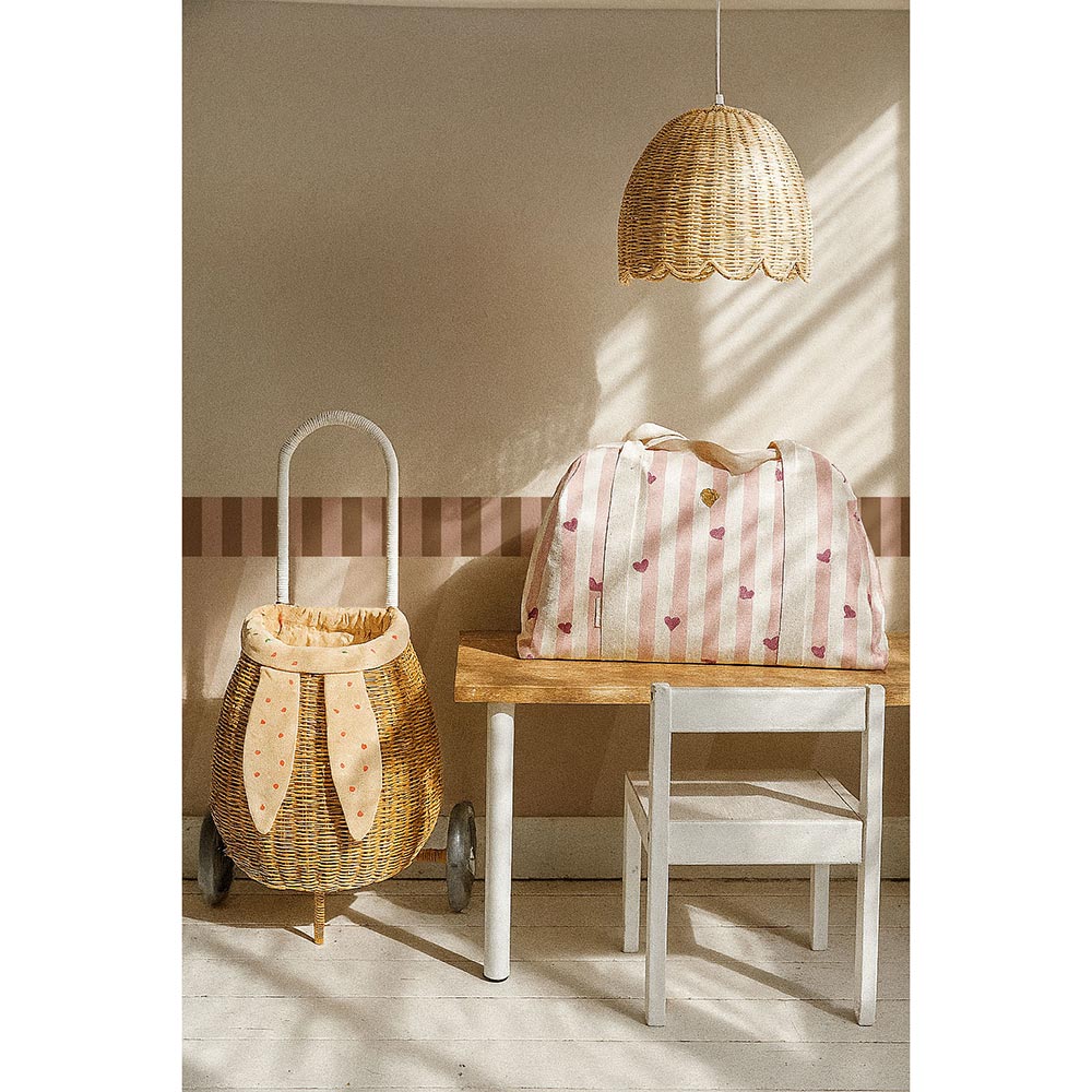 Faixa decorativa floral vintage rosa e castanho