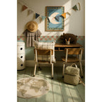 Faixa decorativa riscas castanho e verde natural — imagem 3