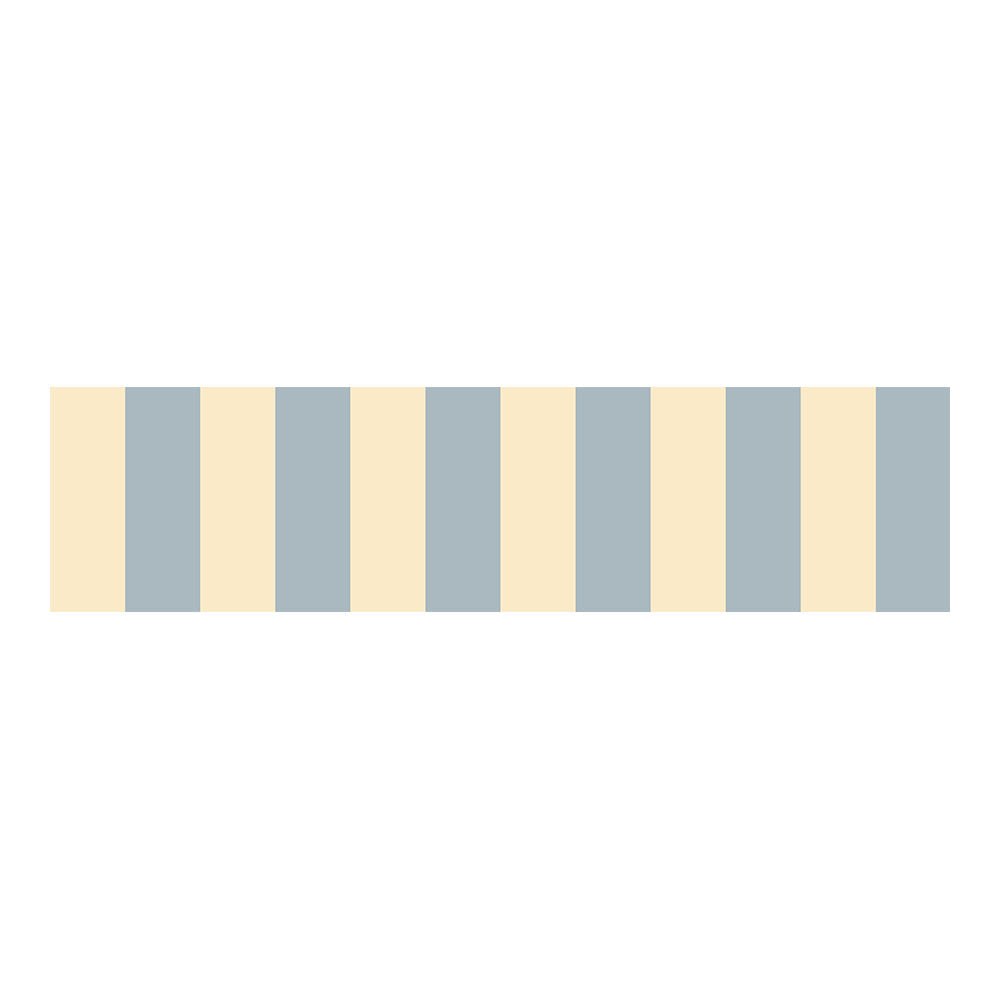 Faixa decorativa floral bege e azul pastel — imagem 2