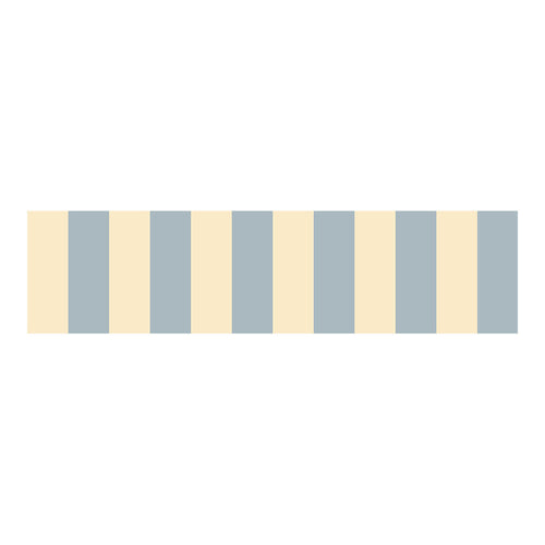 Faixa decorativa floral bege e azul pastel — imagem 2