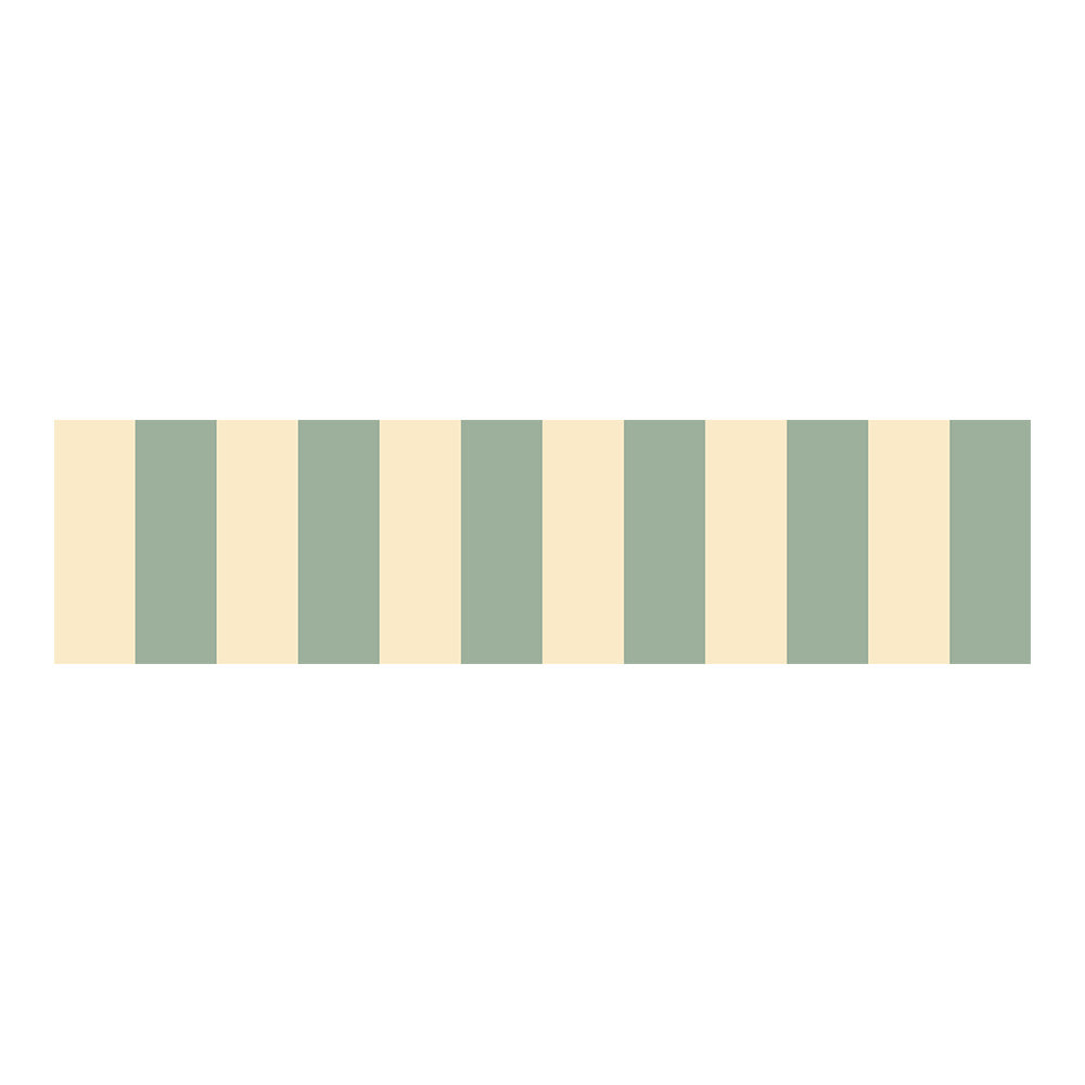 Faixa decorativa floral bege e verde suave — imagem 2