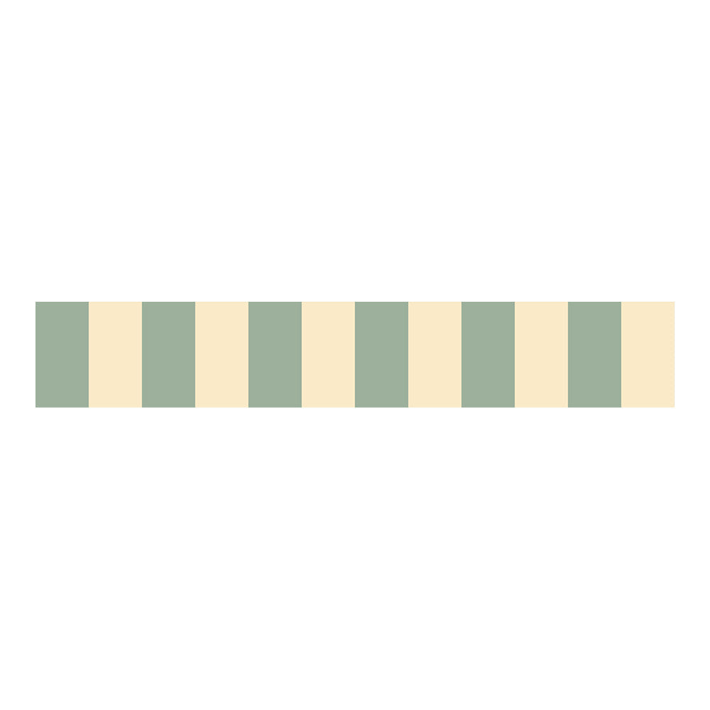 Faixa decorativa listras creme e verde suave — imagem 2
