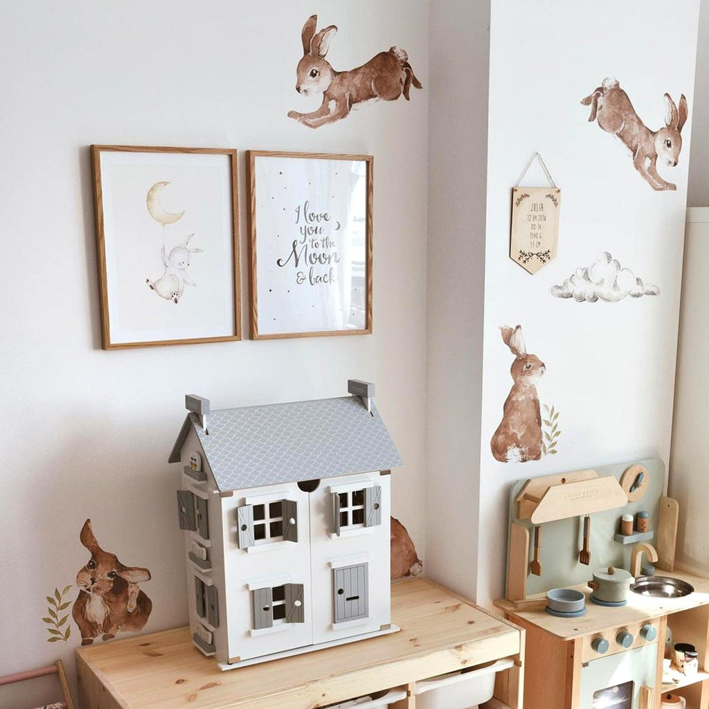 Autocolantes de parede coelhos floresta pastel — imagem 6