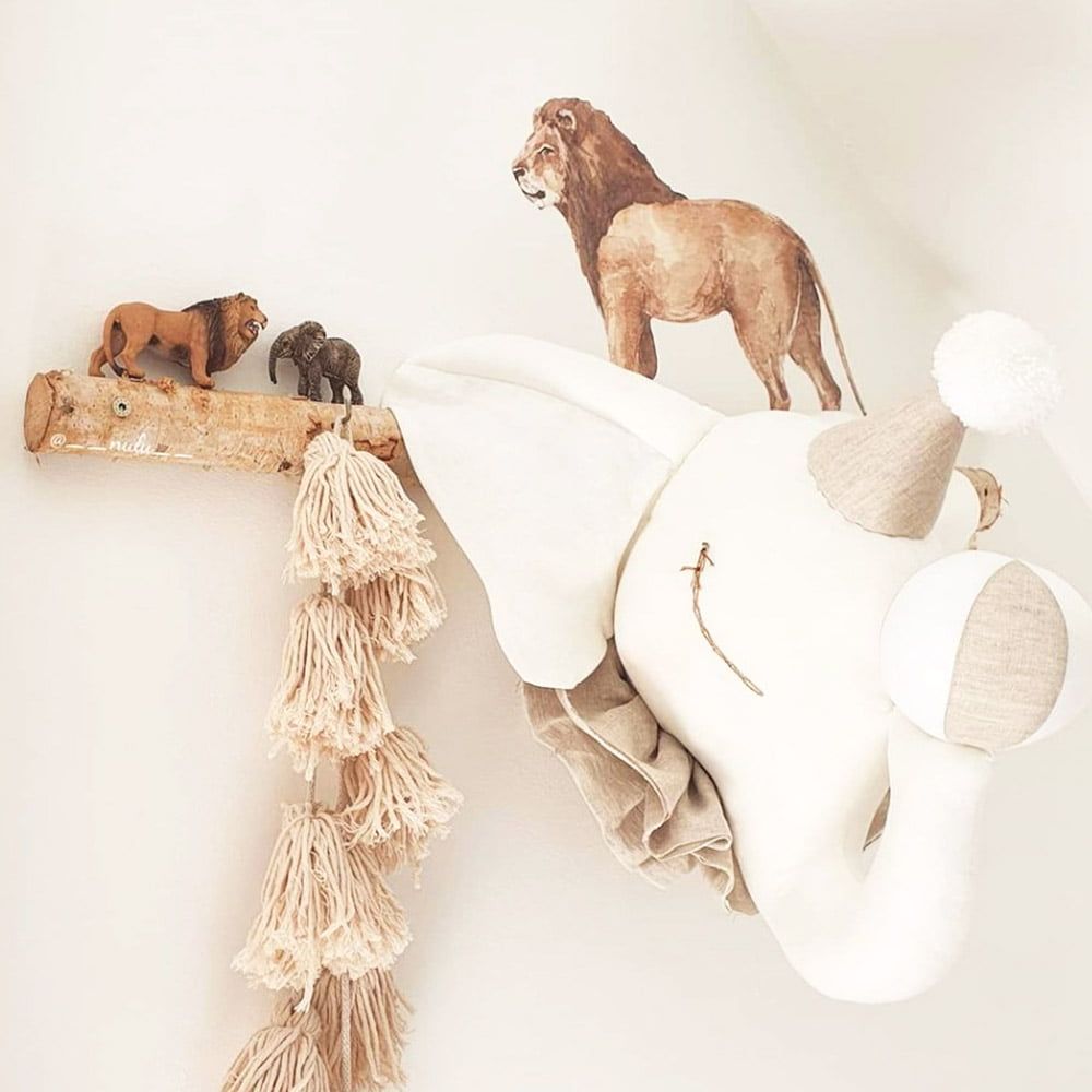 Autocolantes de parede animais savana tons pastel — imagem 7
