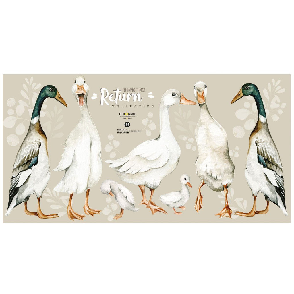 Autocolantes de parede patos brancos estilo suave — imagem 2