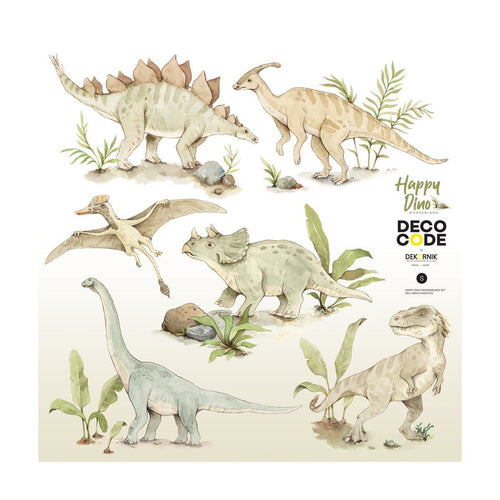 Autocolantes de parede dinossauros pastel divertidos — imagem 2