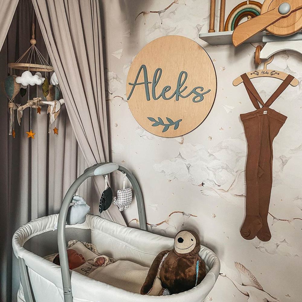 Papel de parede cisnes azul estilo infantil — imagem 8