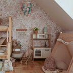 Papel de parede coelhos às escondidas riscas — imagem 3