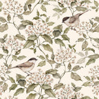 Papel de parede riscas com aves primavera — imagem 3