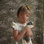 Papel de parede riscas com aves primavera — imagem 2