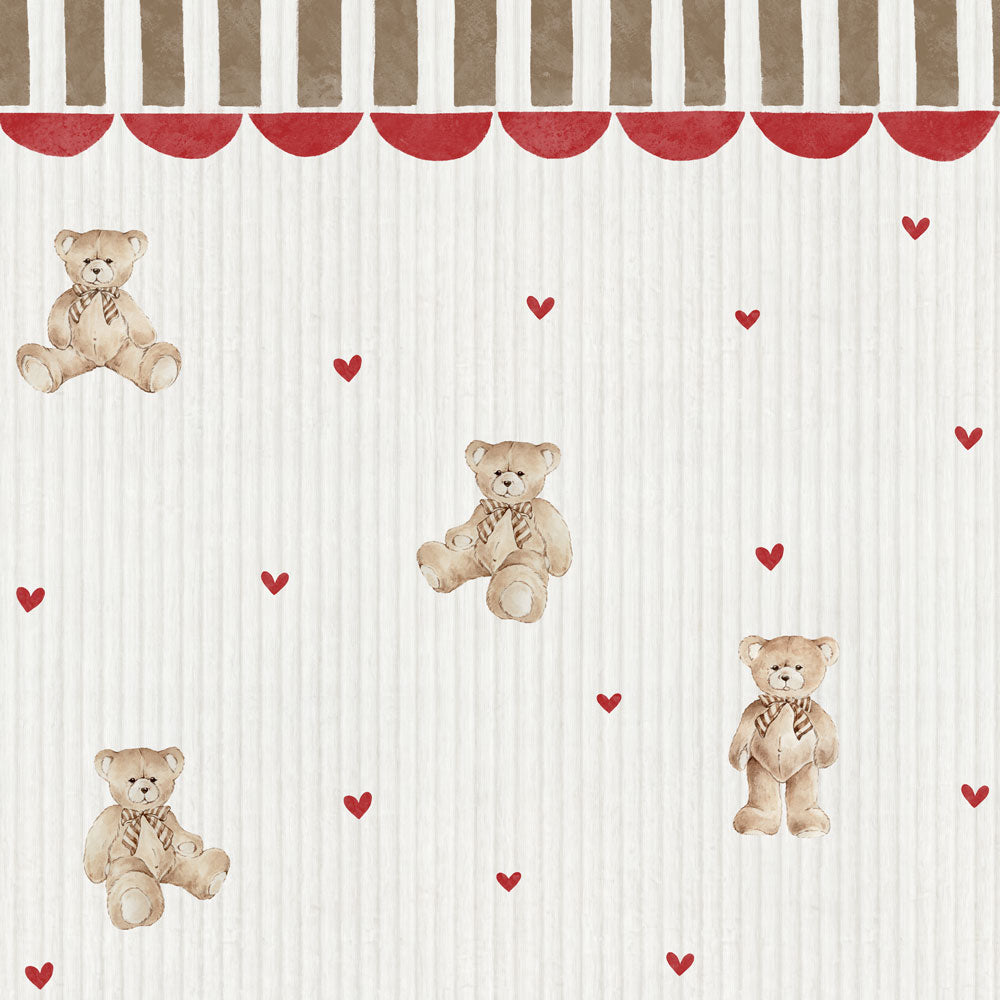 Papel de parede ursos com ornamento estilo vintage — imagem 2
