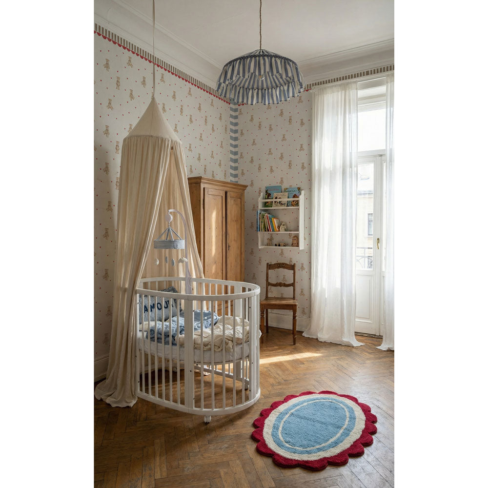 Papel de parede ursos com ornamento estilo vintage